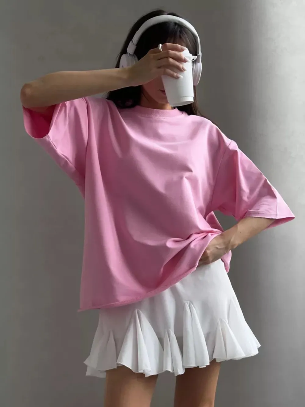 Round Neck Half Sleeve Oversized T-Shirt, image 17