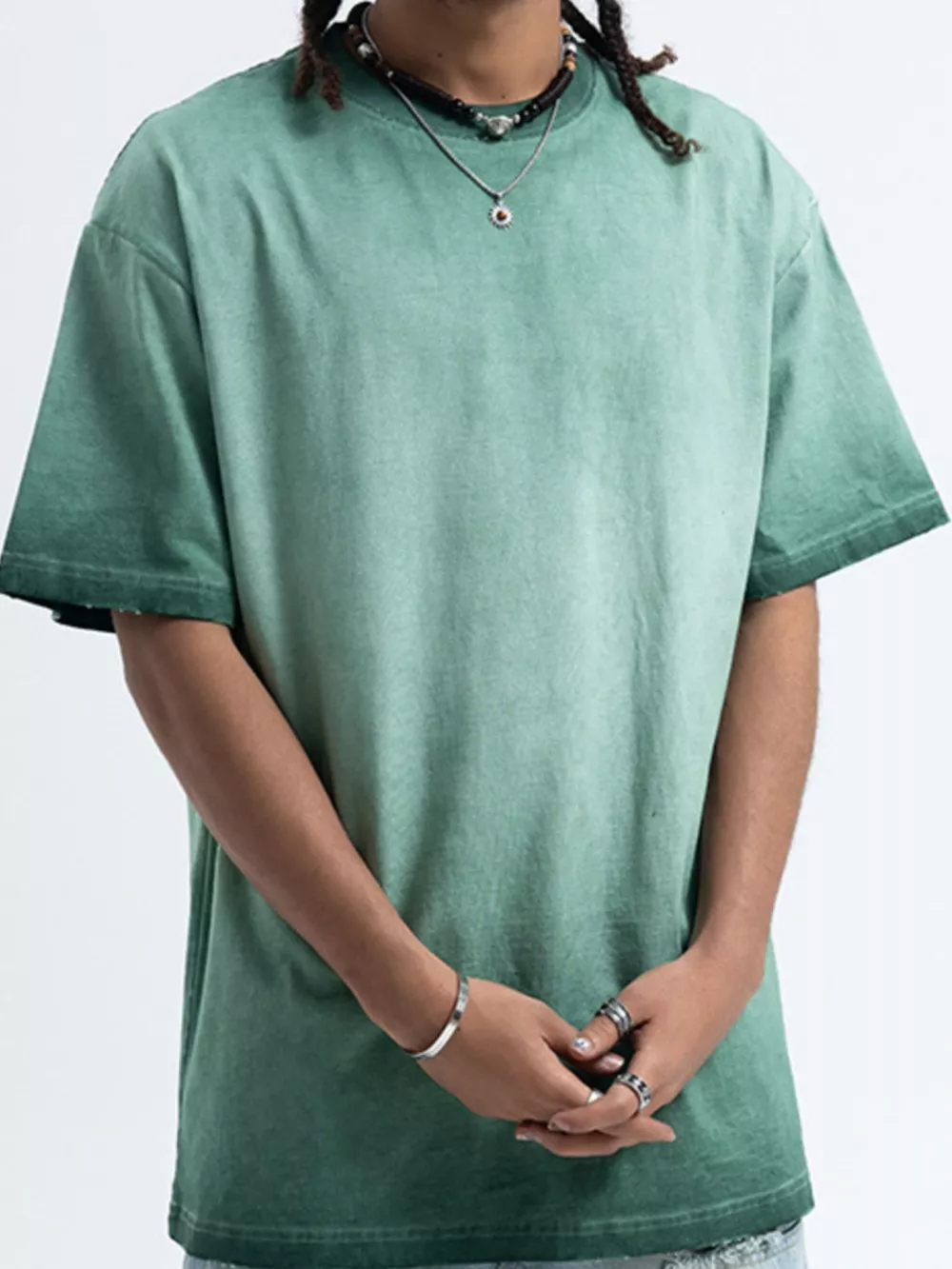 Men's Vintage Wash Round Neck T-Shirt, image 2