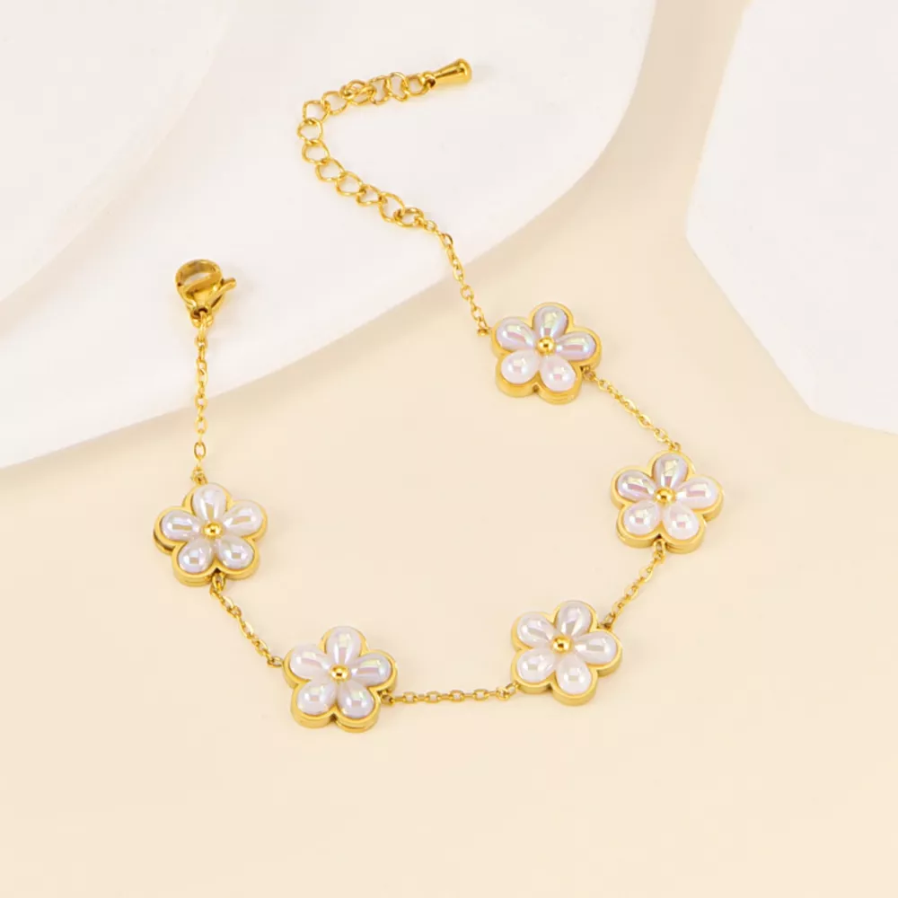 18K Gold-Plated Flower Jewelry Set, image 7