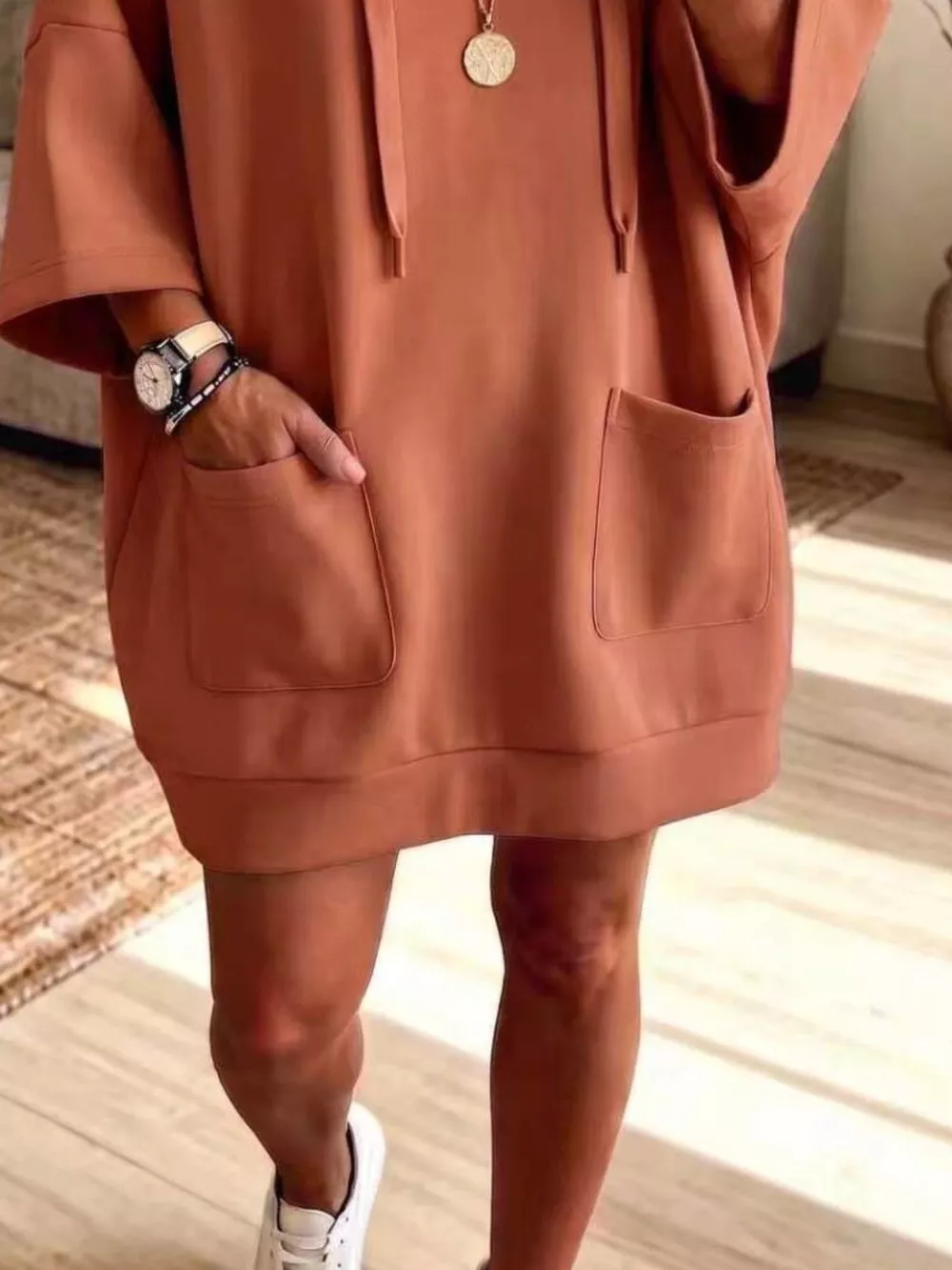 Full Size Drawstring Oversized Front Pockets Oversized Hoodie Plus Size, image 18