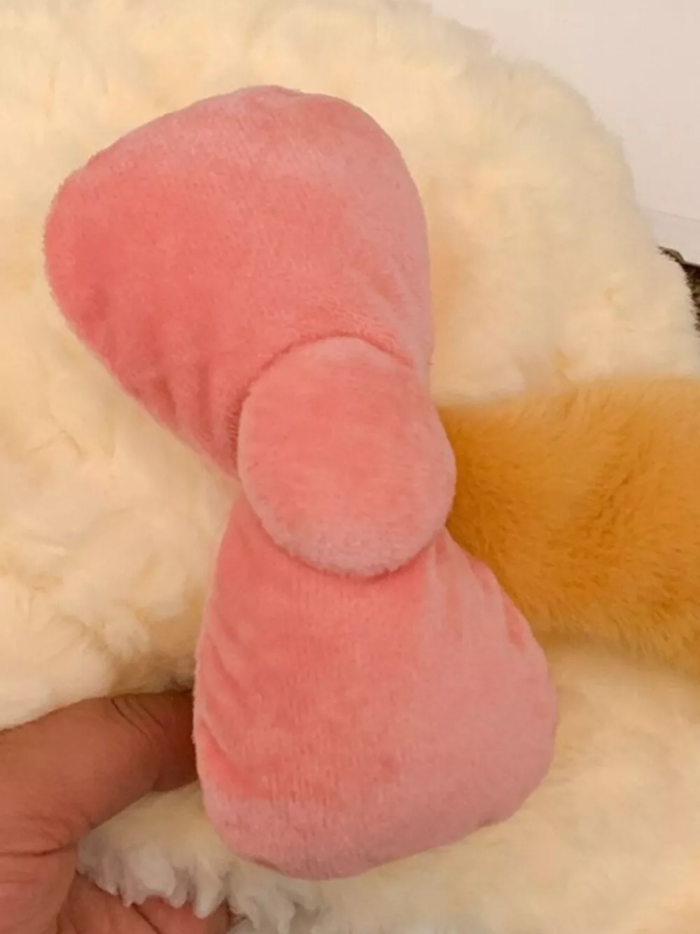 Cute Plush Animal Ear Hat with Bow, image 4