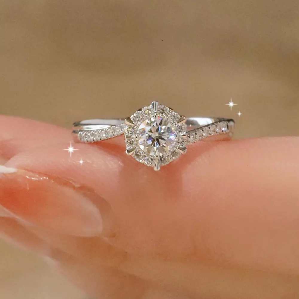 2 Carat Moissanite 925 Sterling Silver Ring, image 6