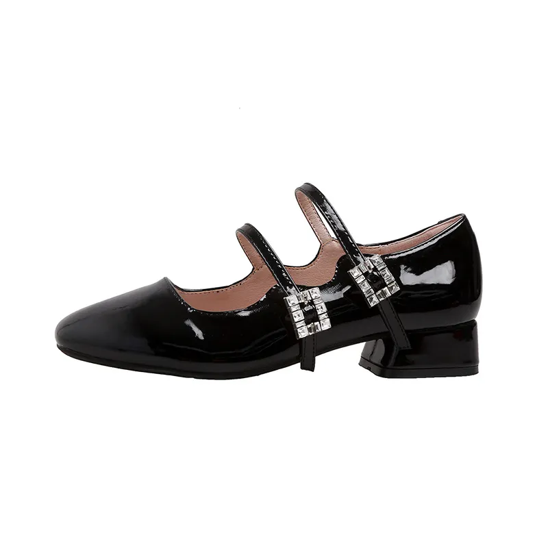 Block Heel Buckle Mary Jane Shoes, image 4