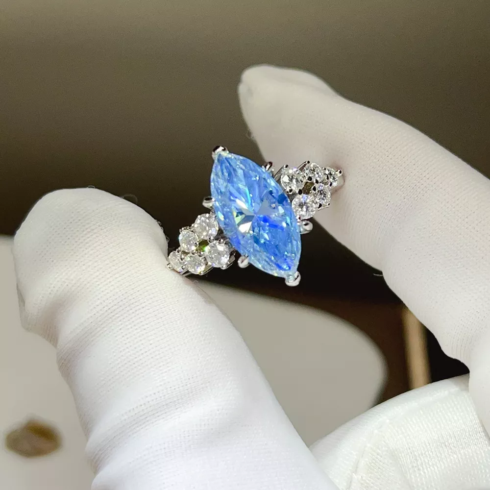 3 Carat 925 Sterling Silver Moissanite Ring, image 4