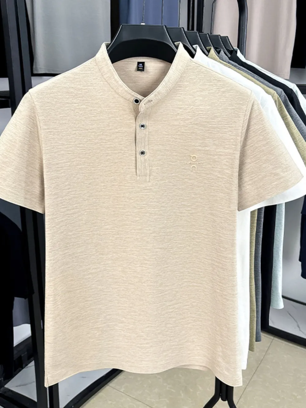Men's Plus Size Button Detail Short Sleeve Polo