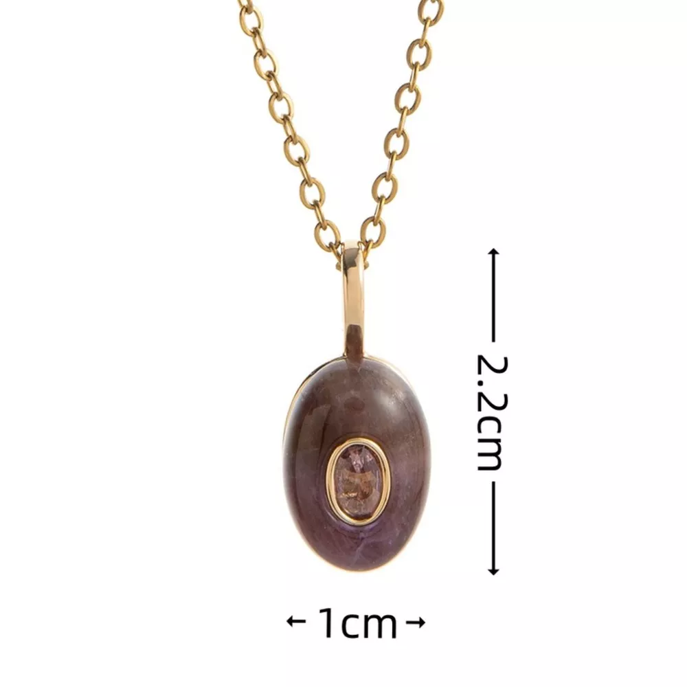 Natural Stone Pendant Necklace, image 4