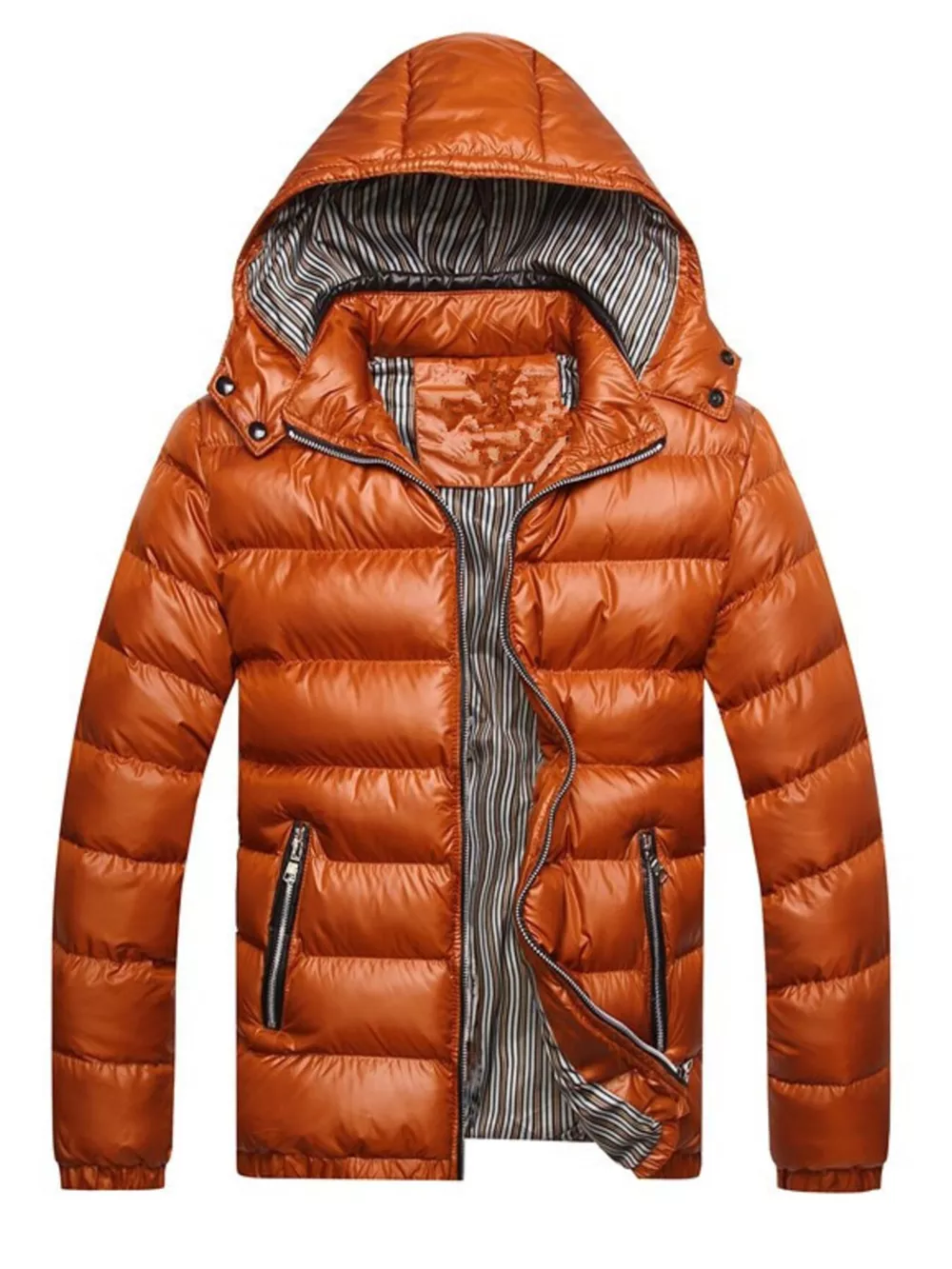 Men's Plus Size Lightweight Hooded Puffer Jacket, image 4