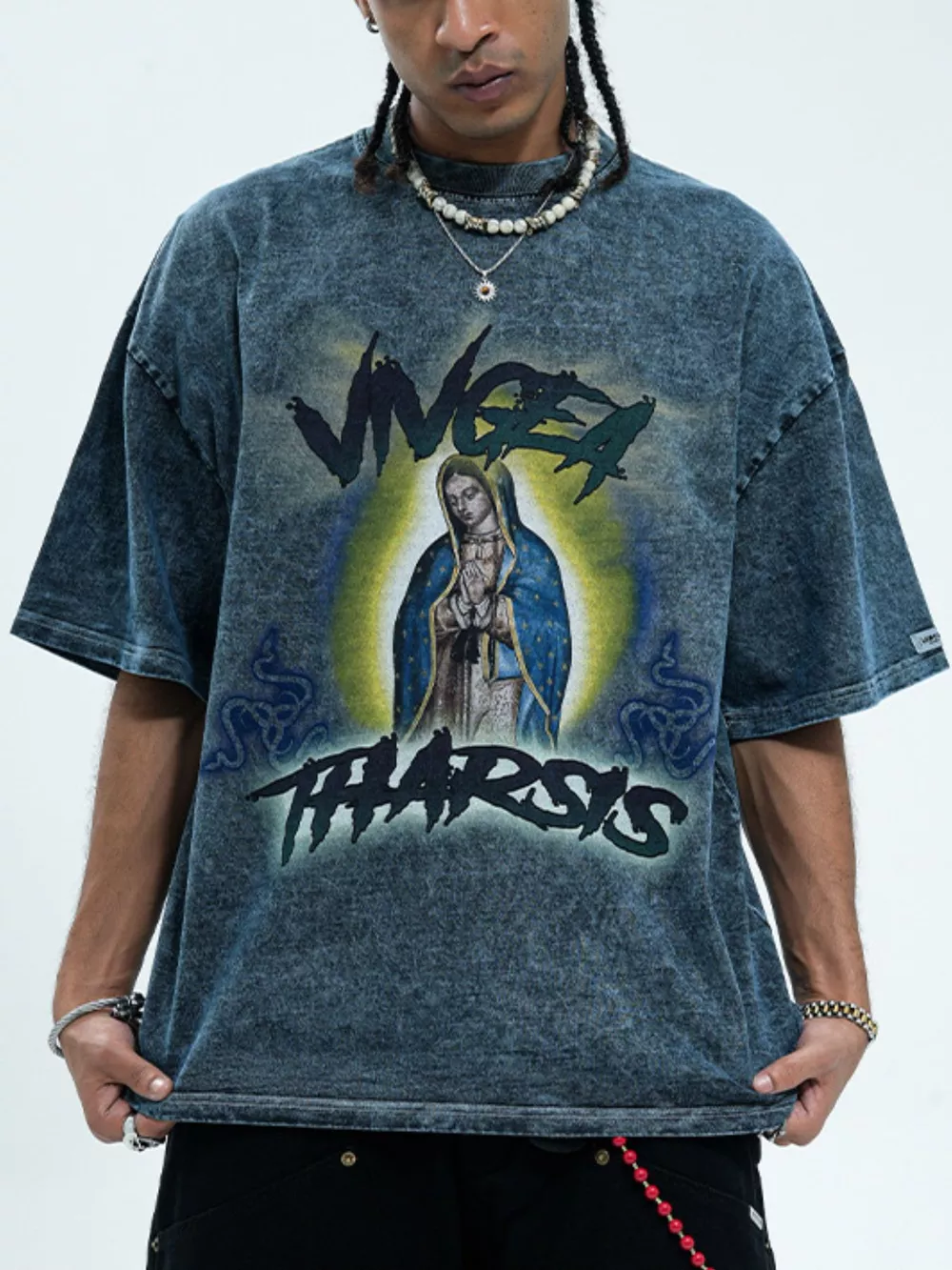 Men's Graphic Round Neck Short Sleeve T-Shirt, image 7