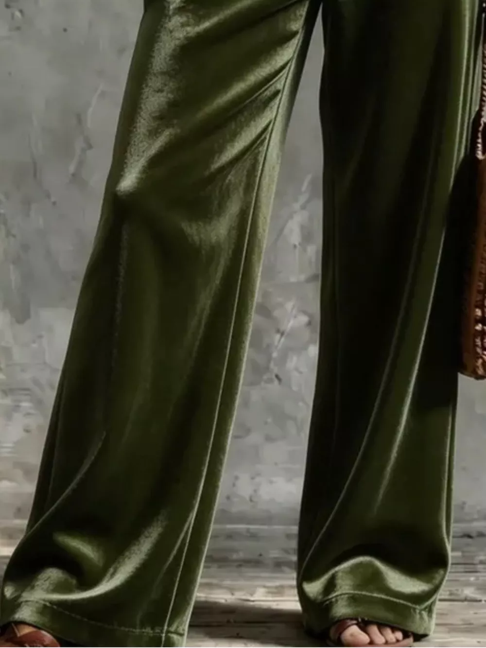 Full Size Velvet Wide-Leg Pants Plus Size, image 4