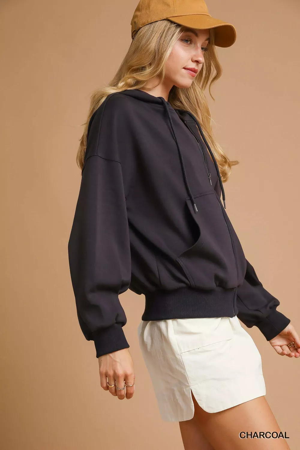 Zip-Up Fleece Hooded Jacket, image 2
