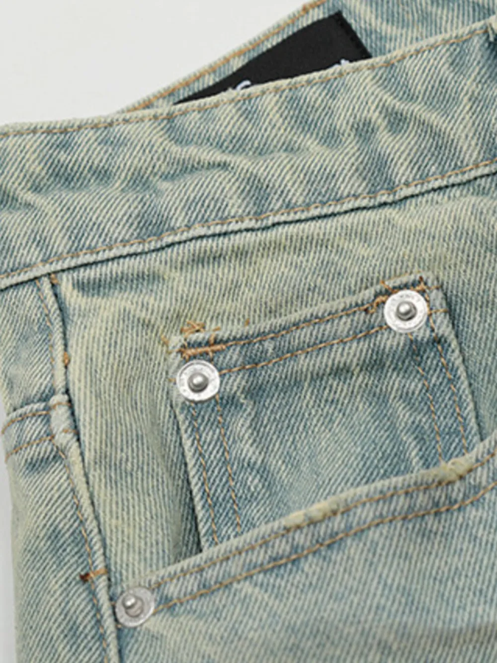 Men's Vintage Washed Wide Leg Jeans, image 7