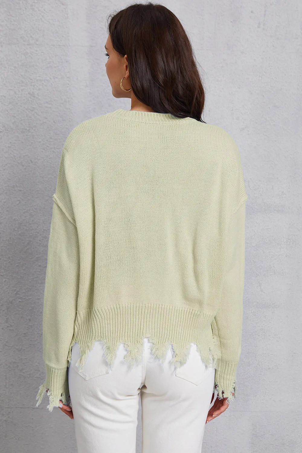 Lip Fringe Round Neck Sweater, image 15
