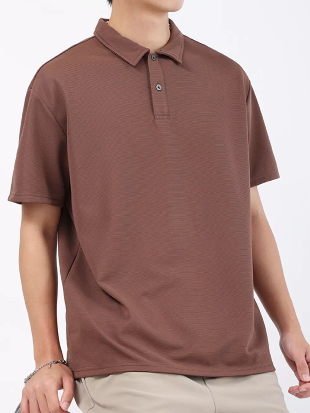 Men's Plus Size Textured Breathable Performance Polo, image 9