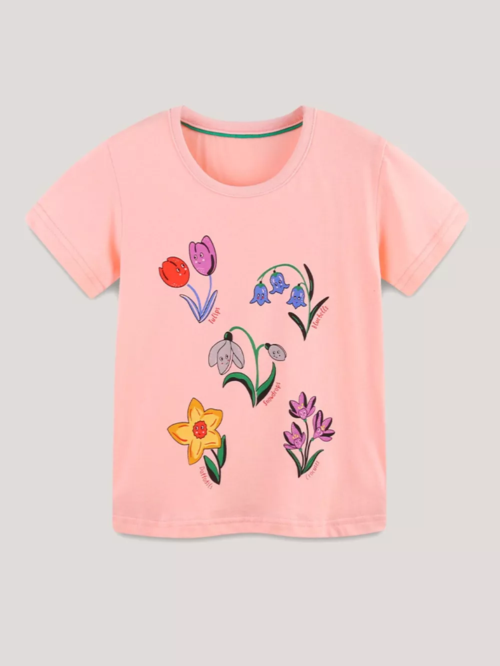 Children's Floral Print Crew Neck T-Shirt, image 2