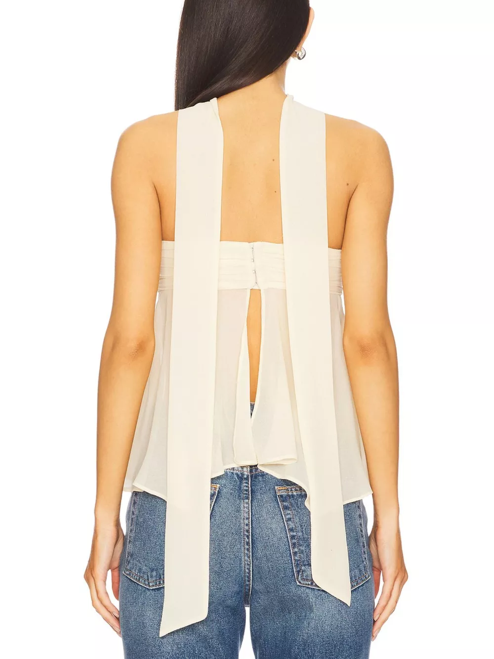 Sheer Tube Top with Scarf, image 7