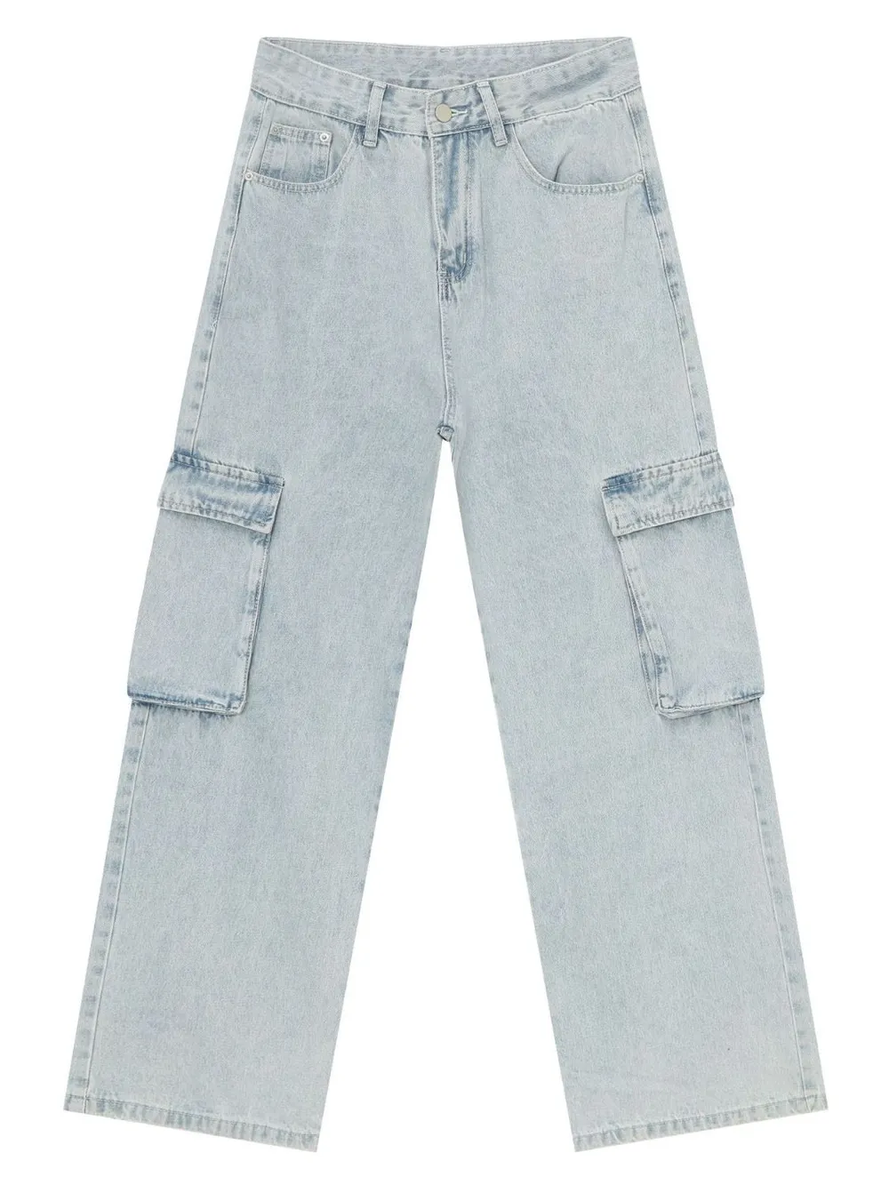 Men's Wide Leg Jeans with Cargo Pockets, image 5