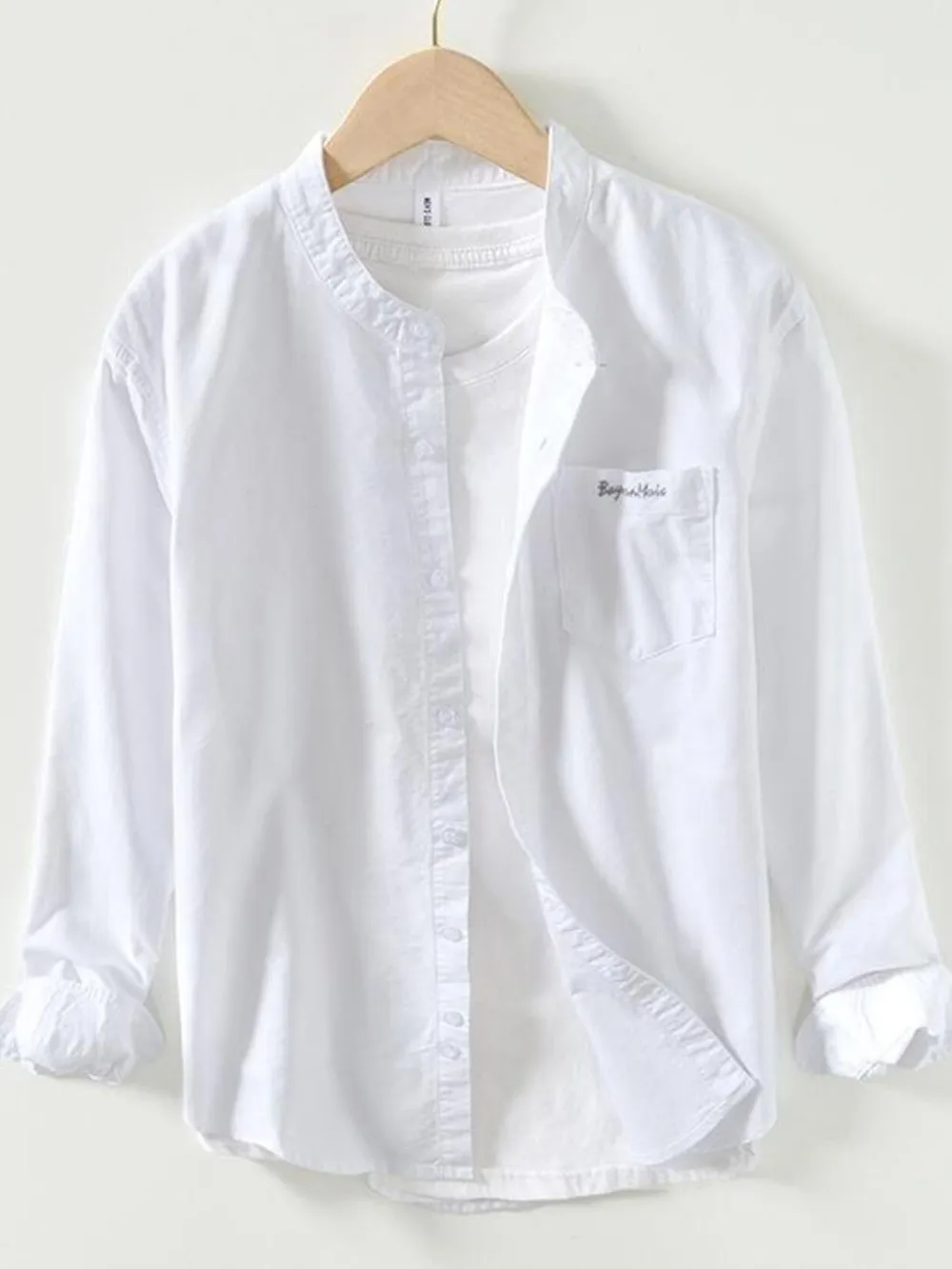 Men's Button Up Long Sleeve Shirt, image 4