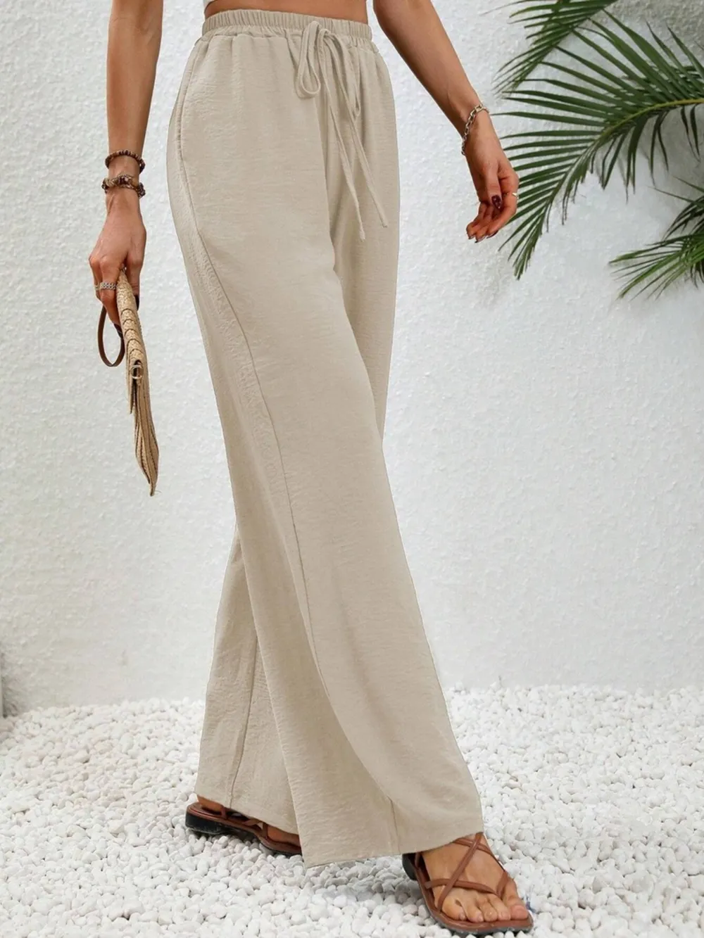 Wide Leg Drawstring Pants, image 24