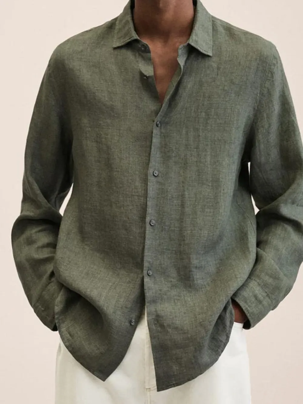 Men's Full Size Button-Down Long Sleeve Shirt Plus Size, image 6