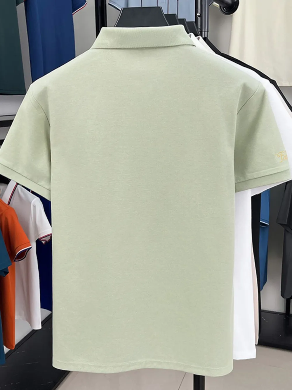 Men's Plus Size Button Detail Short Sleeve Polo, image 5