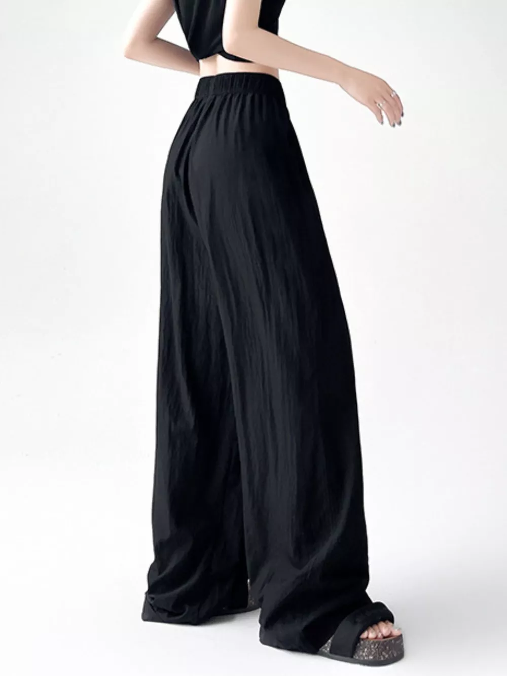 High-Waisted Loose Fit Wide-Leg Casual Pants, image 13