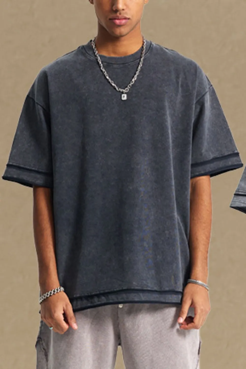 Men's Round Neck Half Sleeve T-Shirt, image 2