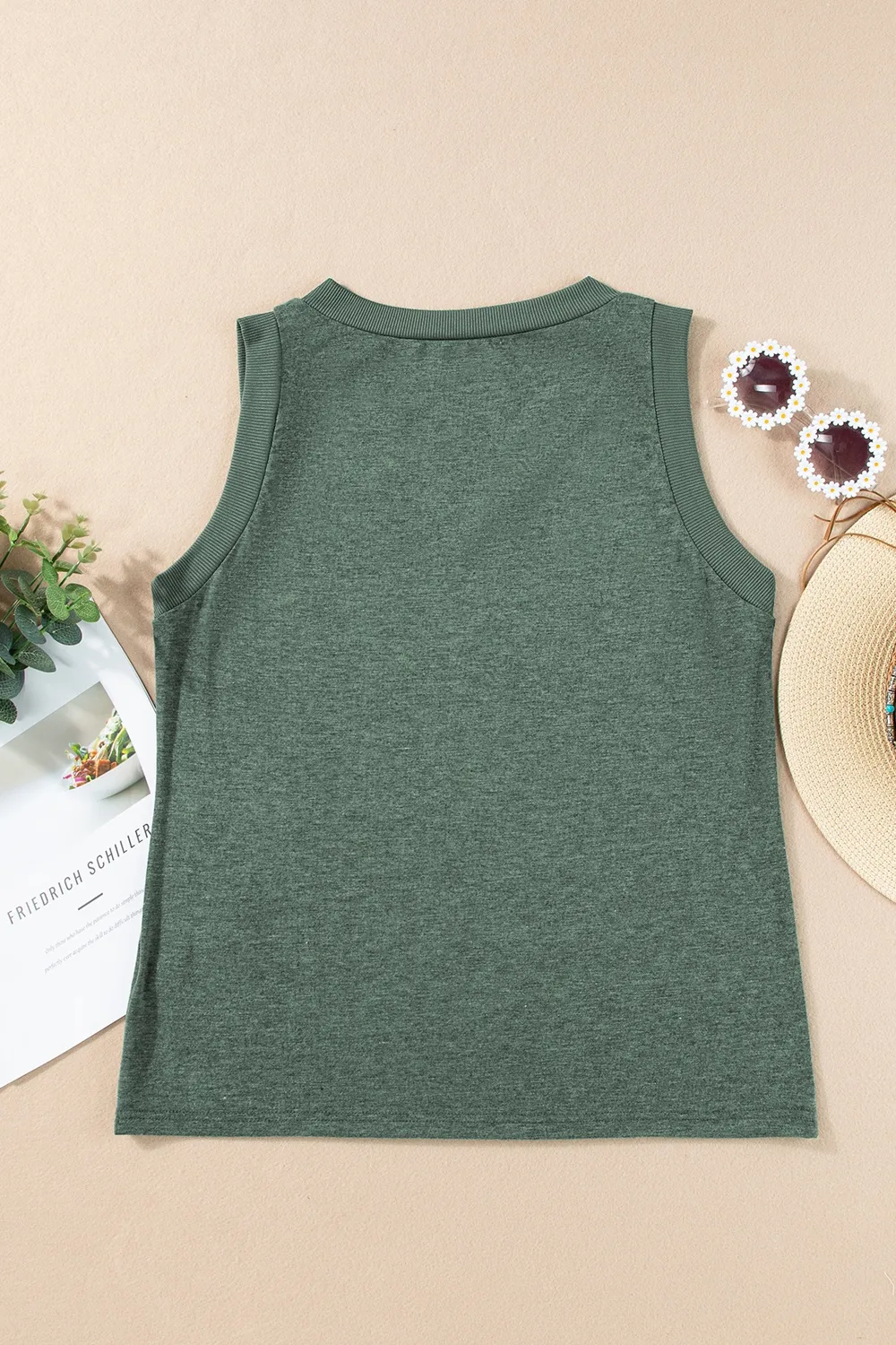V-Neck Wide Strap Tank, image 17