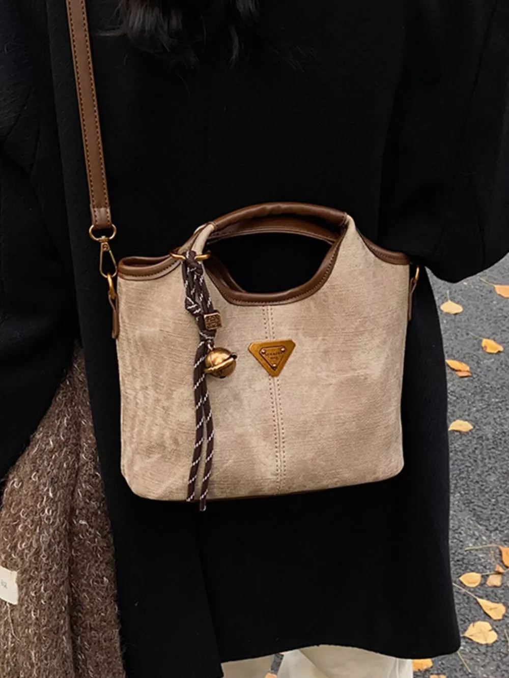 Vintage Leather Crossbody Bag, image 5