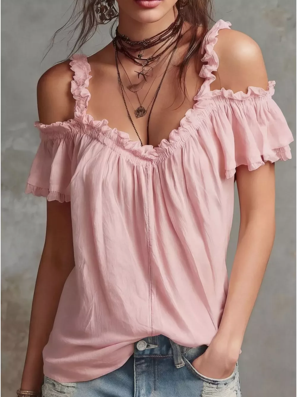 Frill Cold Shoulder Blouse, image 6