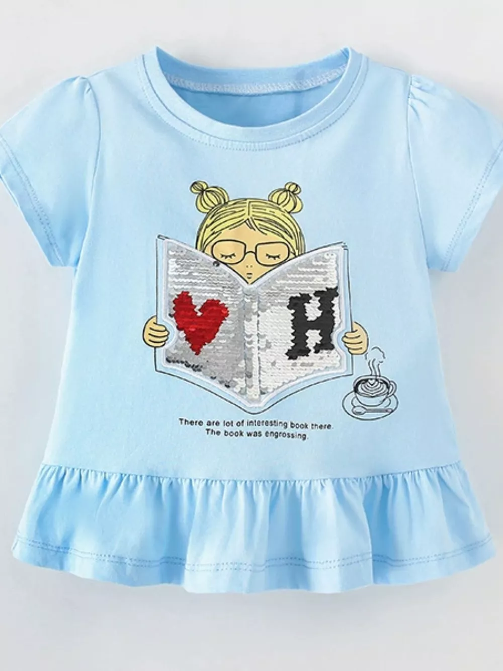 Children's Sequin Round Neck Tee