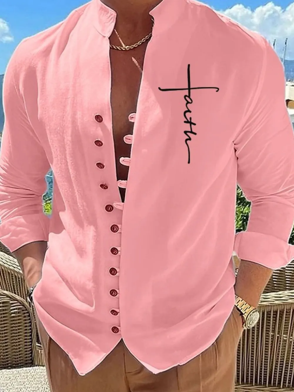 Men's Full Size Button Down Casual Shirt Plus Size, image 6