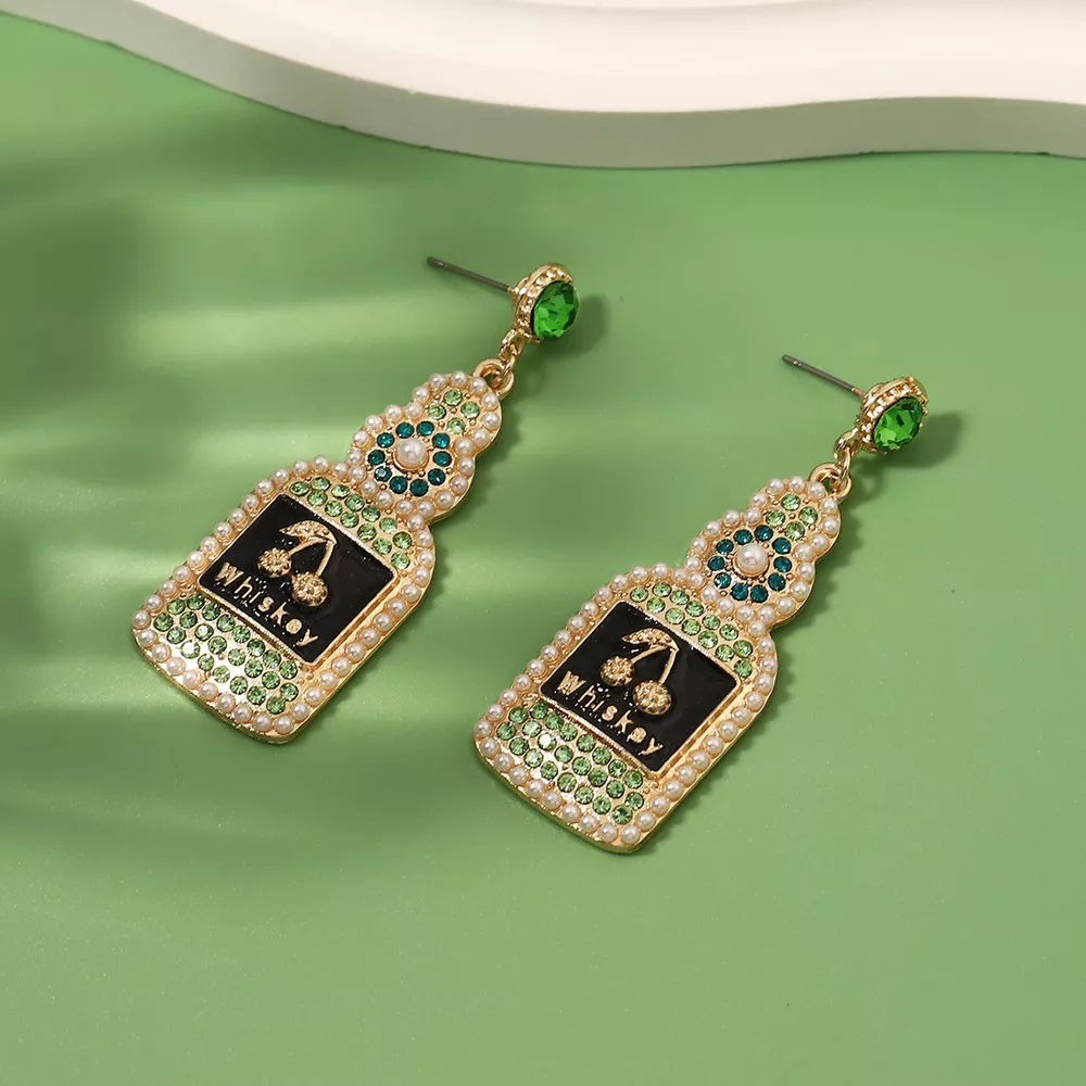 Whiskey Bottle Dangle Earrings, image 3