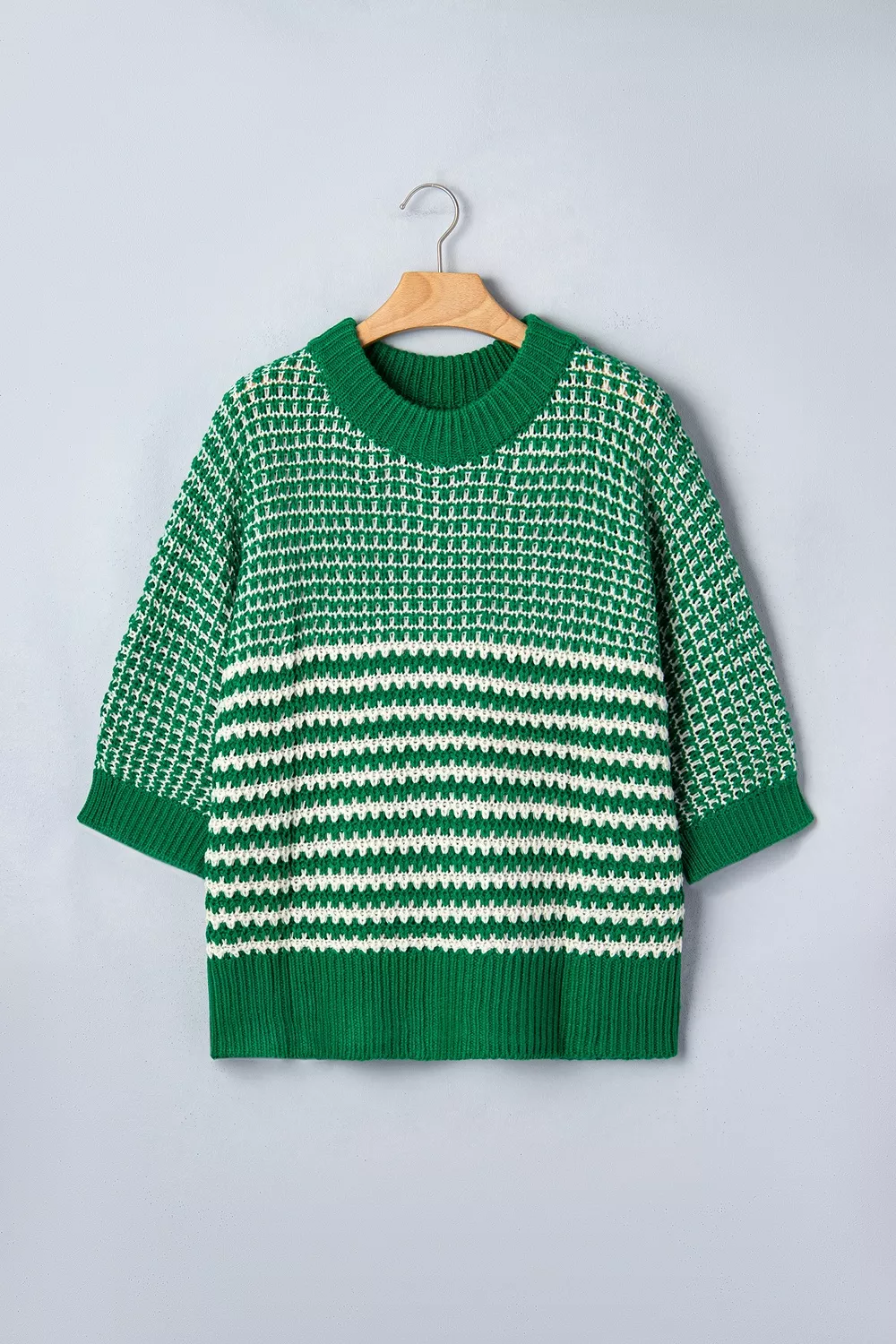 Striped Textured Knit Sweater, image 4