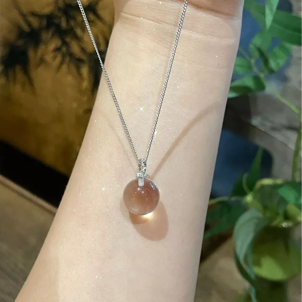 Crystal Ball Pendant Necklace, image 2