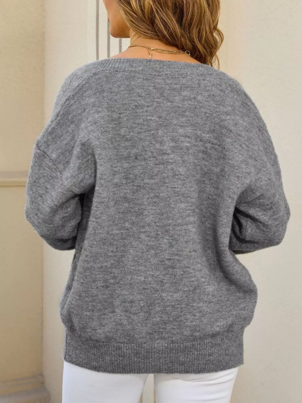 Casual Button-Down Knit Cardigan, image 7