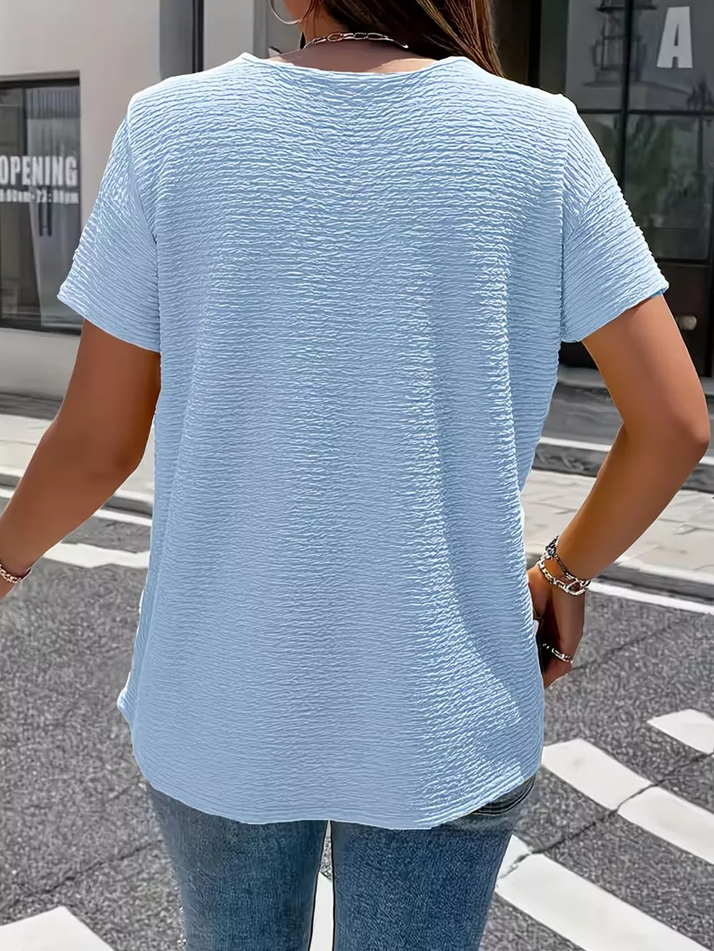 Textured Short Sleeve Top, image 9