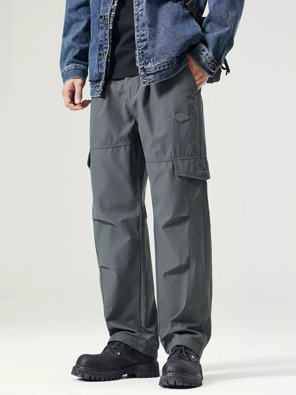 Men's Full Size Wide Leg Cargo Pants Plus Size, image 2
