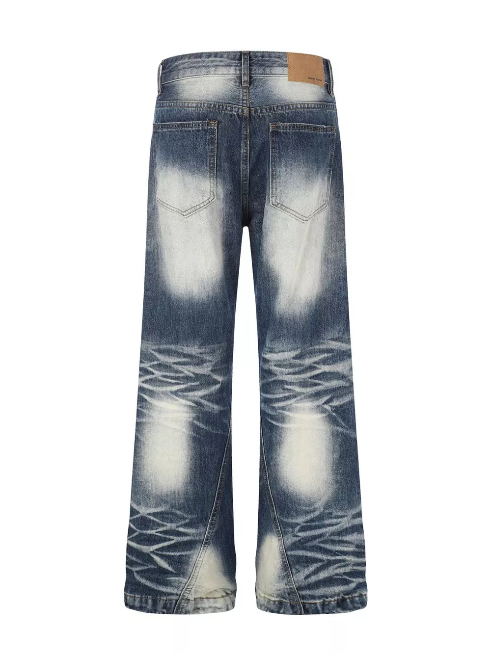 Men's Studded Washed Bootcut Jeans, image 3