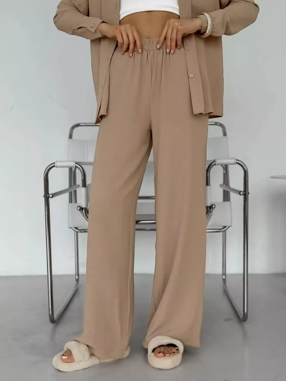 Button Up Long Sleeve Shirt and Pants Set, image 19