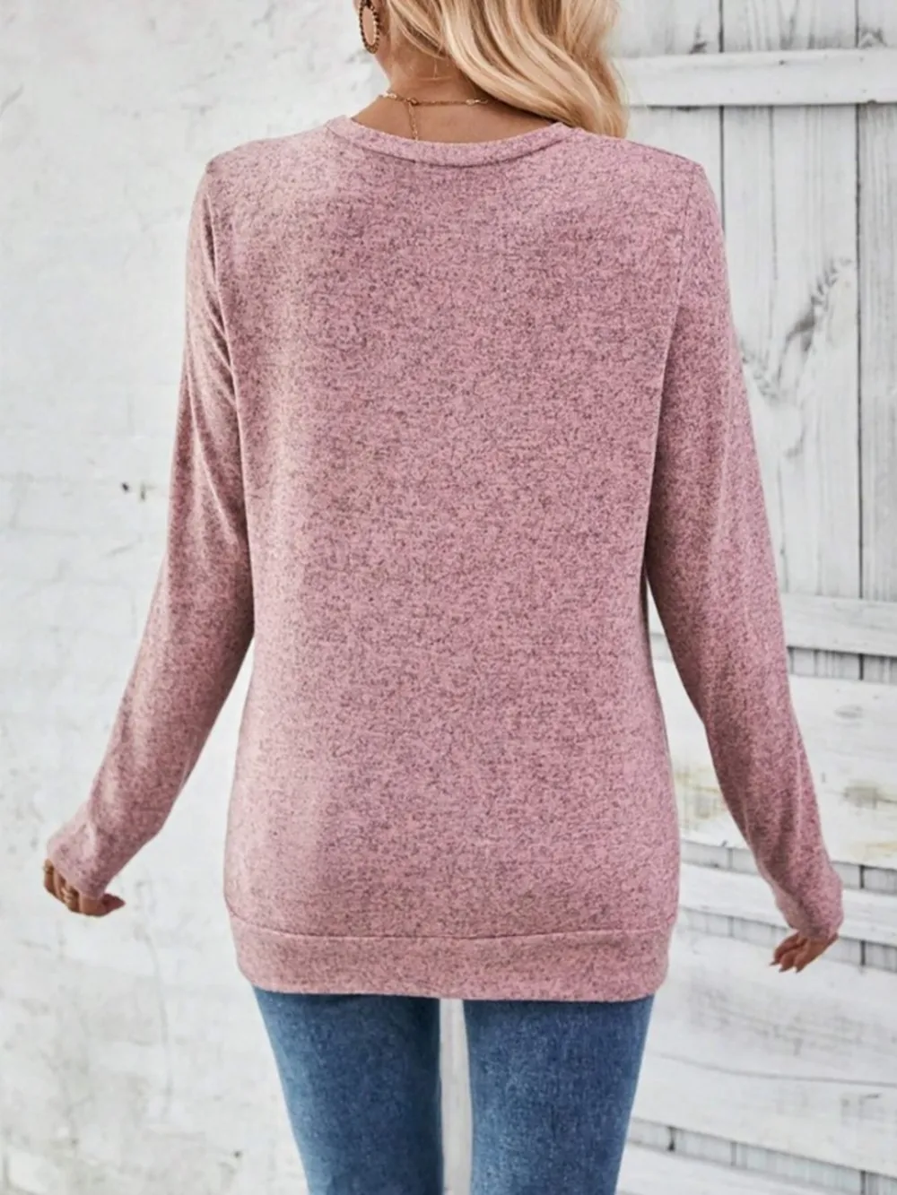 Round Neck Long Sleeve T-Shirt, image 8