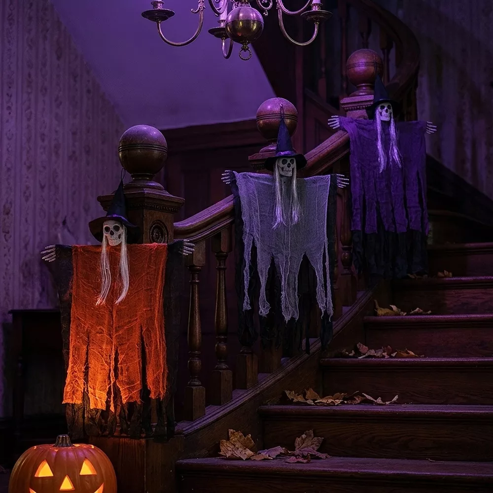 Halloween Skeleton Hanging Ghost Hanging Decorative Ornament, image 4