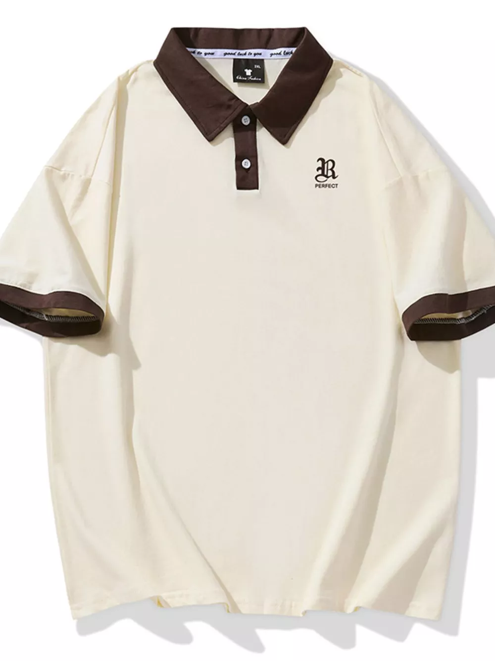 Men's Plus Size Button Detail Short Sleeve Polo, image 4