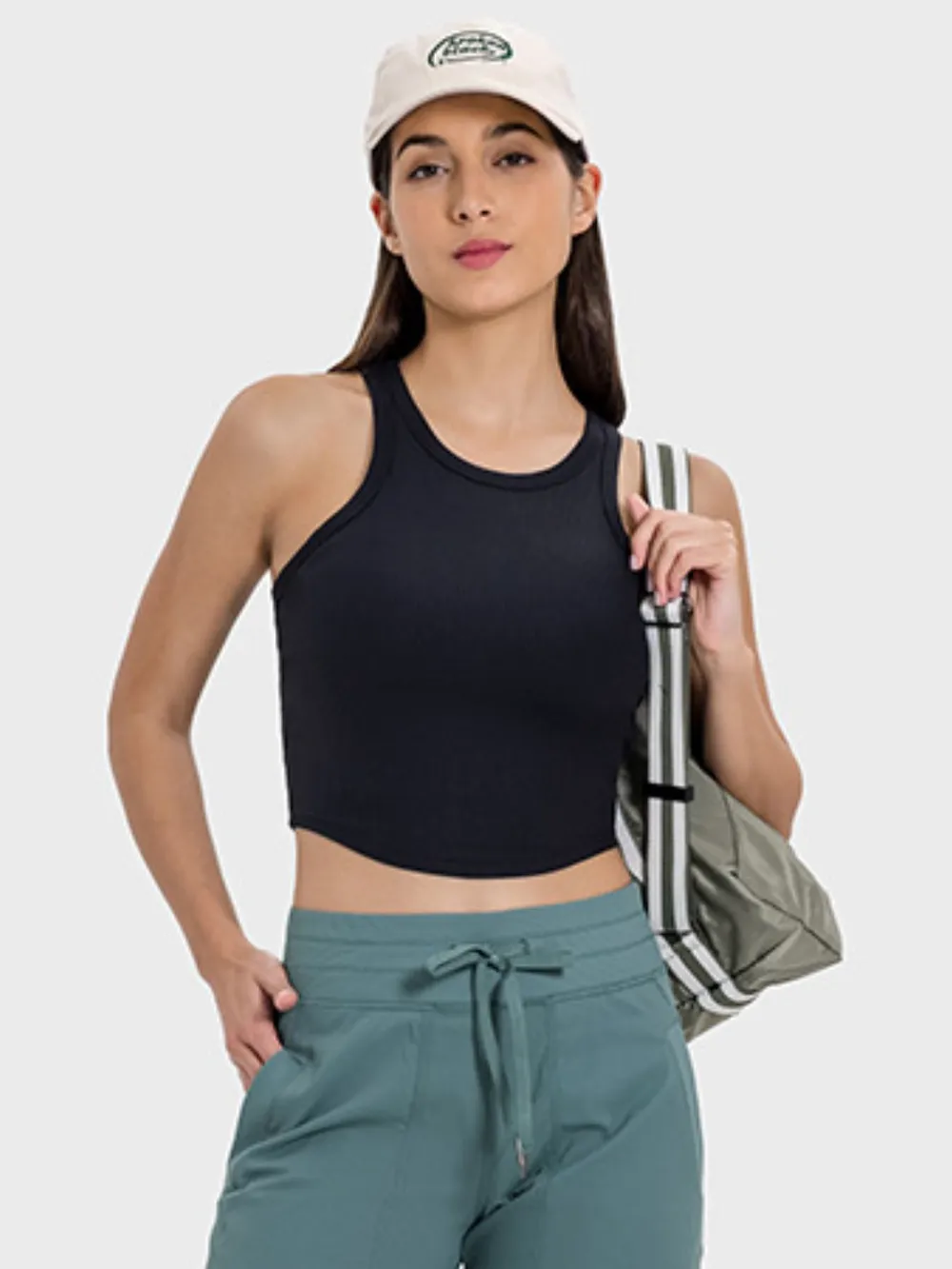 Round Neck Racerback Active Tank, image 9