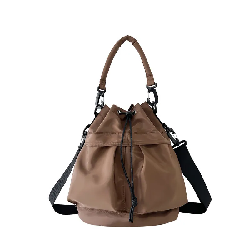 Drawstring Nylon Bucket Bag, image 9