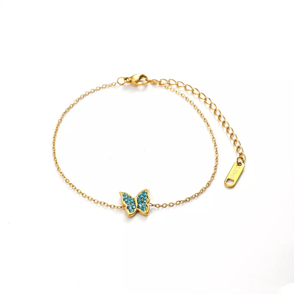 18K Gold-Plated Butterfly Adjustable Bracelet, image 6