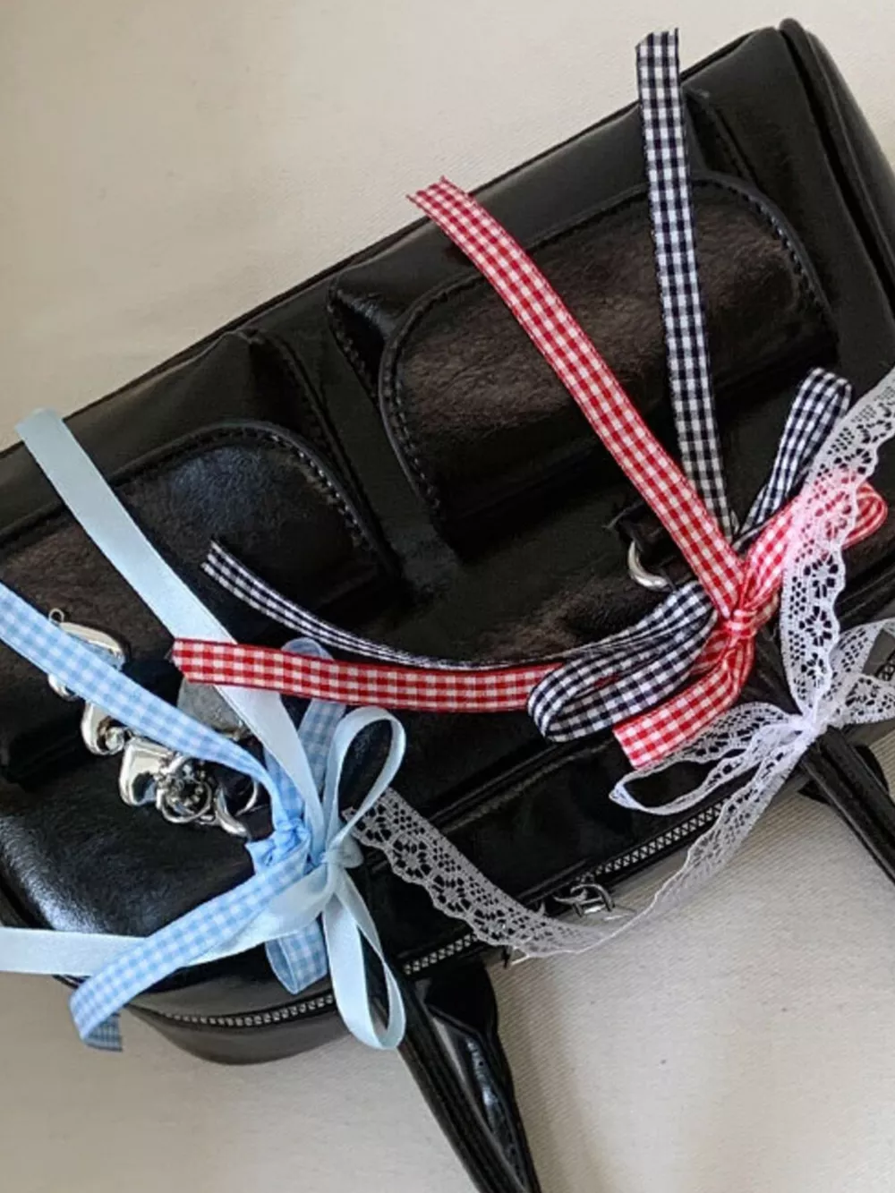 Ribbon Decor Shoulder Bag, image 3