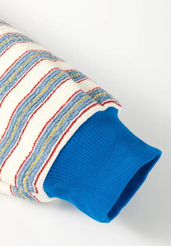 Striped Johnny Collar Long Sleeve Sweatshirt, image 18
