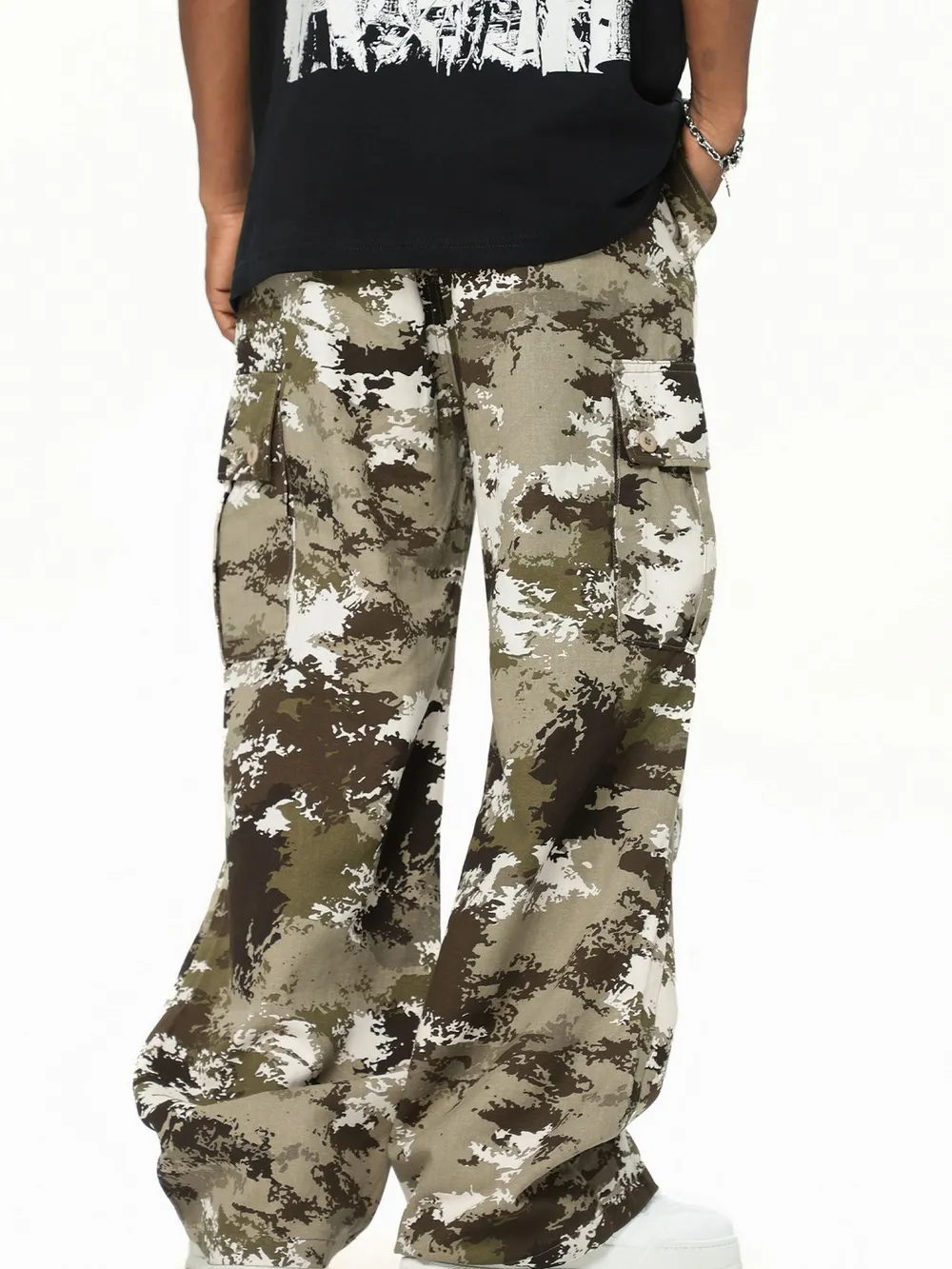 Men's Camouflage Cargo Wide Leg Pants, image 2