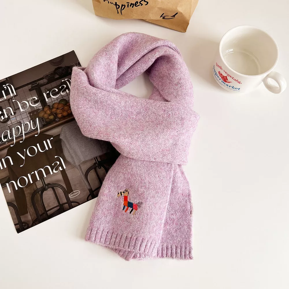 Embroidered Warm Winter Scarf, image 5