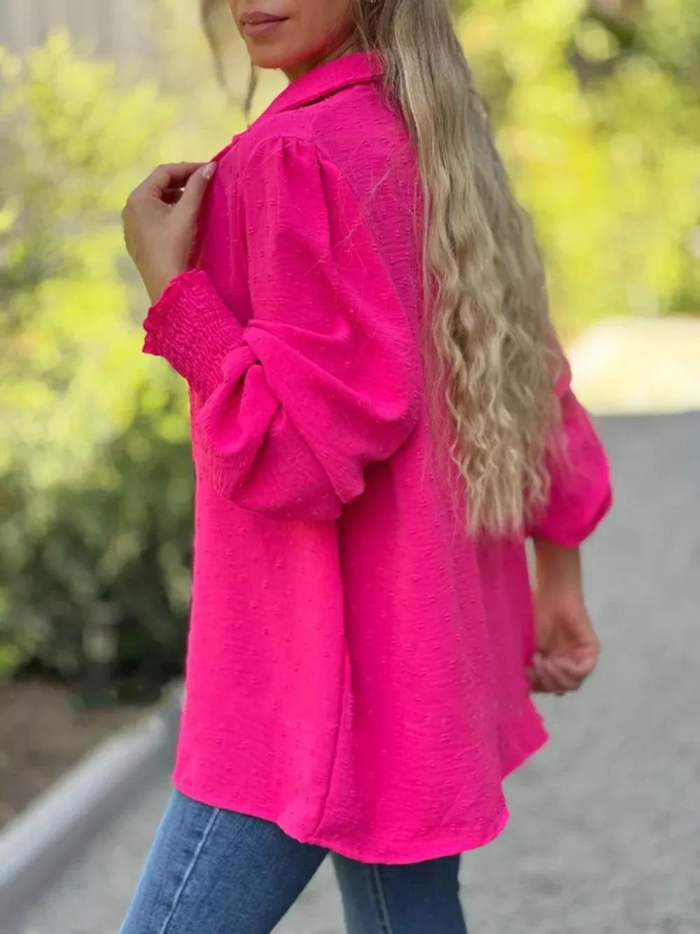 Swiss Dot Button Down Shirt, image 5